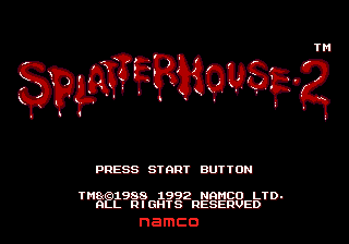 Заставка игры Splatterhouse 2